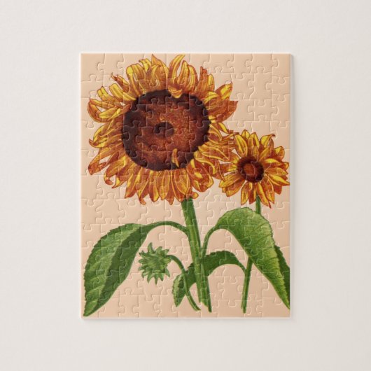 zonnebloemen legpuzzel (Verticaal)