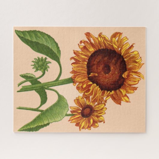 zonnebloemen legpuzzel (Horizontaal)