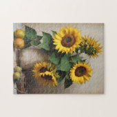 Zonnebloemen Legpuzzel (Horizontaal)