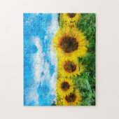 Zonnebloemen Legpuzzel (Verticaal)