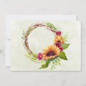 Zonnebloemen Lentroze Floral repesial Dinner Kaart (Achterkant)