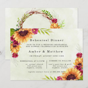 Zonnebloemen Lentroze Floral repesial Dinner Kaart