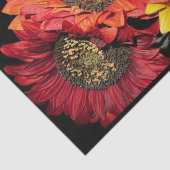 Zonnebloemen Levendige kleuren, rood, Sinaasappel  Tissuepapier (Detail)