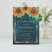 Zonnebloemen, Lichten, Hout, Confetti Groen Afstud Kaart (Staand voorkant)