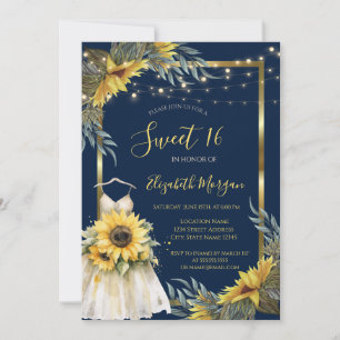 Zonnebloemen,Lichten,Jurk Hout Textuur Sweet 16 Kaart