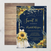 Zonnebloemen, Lichten, Jurk Hout Textuur Zoet 16 Kaart (Voorkant / Achterkant)