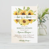 Zonnebloemen liefde is in bloei vrijgezellenfeest  kaart (Staand voorkant)