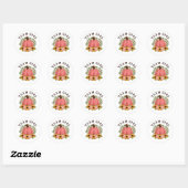 Zonnebloemen Little Pumpkin Gender Reveal Team Gir Ronde Sticker (Vel)