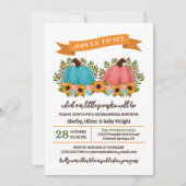 Zonnebloemen Little Pumpkin Herfst Geslacht Reveal Kaart (Voorkant)