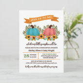 Zonnebloemen Little Pumpkin Herfst Geslacht Reveal Kaart (Staand voorkant)