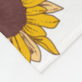 Zonnebloemen Maandelijkse Mijlsteen Vleekbank Fleece Deken (Hoek)