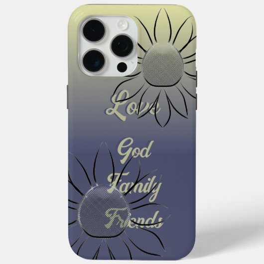 Zonnebloemen & madeliefjes houden van God Familie Case-Mate iPhone Case (Achterkant)