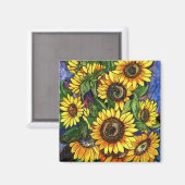 Zonnebloemen Magneet (Voorkant / Achterkant)