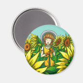 Zonnebloemen Magneet (Voorkant / Achterkant)