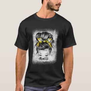 Zonnebloemen Mam Life Messy Bun Hair Sunbril Moth T-shirt