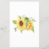 Zonnebloemen Mam of pap zei Baby shower Game-kaart Flyer (Achterkant)