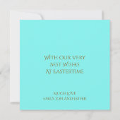 Zonnebloemen mand van eieren Happy Pasen Wit Feestdagenkaart (Achterkant)