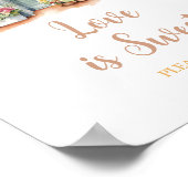 Zonnebloemen Markt Bruiloft Love is Sweet Poster (Hoek)