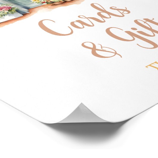 Zonnebloemen Markt Vrijgezellenfeest Kaarten en ge Poster (Hoek)