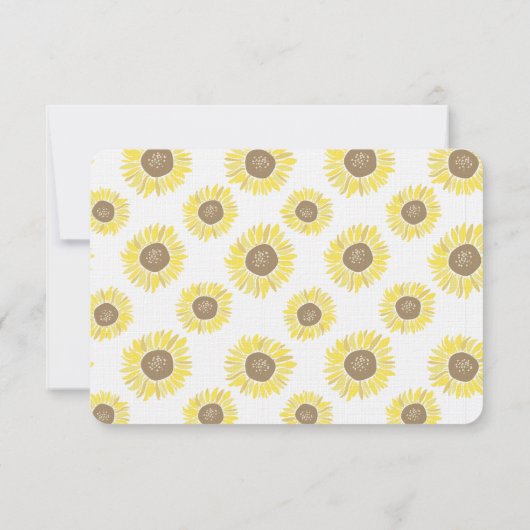 Zonnebloemen Mason Jar Bruiloft RSVP (Achterkant)