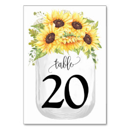 Zonnebloemen Mason Jar Country Weddenschap Kaart