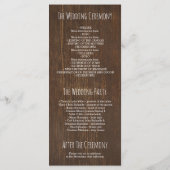 Zonnebloemen Mason Jar rustieke bruiloft programma Programmakaart (Achterkant)