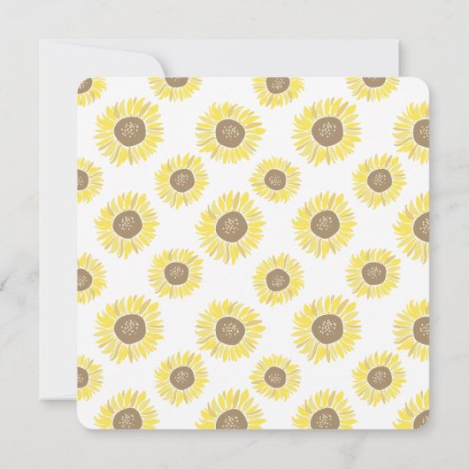 Zonnebloemen Mason Jar Vrijgezellenfeest Kaart (Achterkant)