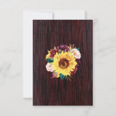 Zonnebloemen Mason Jar Wood Lights Weddenschap Save The Date (Achterkant)