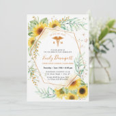Zonnebloemen Medische Logo Invitation Greenery Kaart (Staand voorkant)