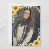 Zonnebloemen Medische Logo Invitation Greenery Kaart (Achterkant)