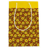 Zonnebloemen Medium Cadeauzakje (Voorkant)