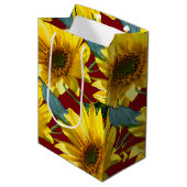 Zonnebloemen Medium Cadeauzakje (Voorkant Gekanteld)