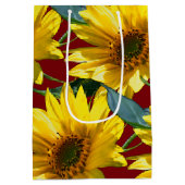 Zonnebloemen Medium Cadeauzakje (Achterkant)