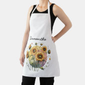 Zonnebloemen met aanpasbare naam schort (Insitu)