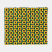 Zonnebloemen met bijen fleece deken (Voorkant (Horizontaal))