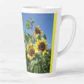 Zonnebloemen met Blue Sky Latte Mok (Rechts)