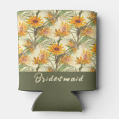  zonnebloemen met de naam Bridesmaid Blikjeskoeler (Achterkant)