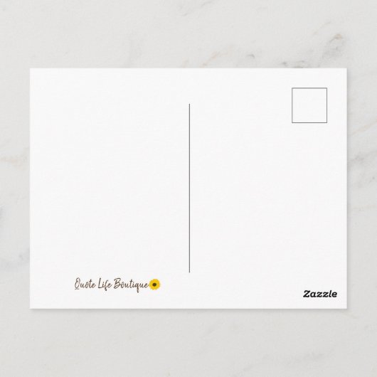 Zonnebloemen met de quote Jouw Actie Telt Briefkaart (Achterkant)