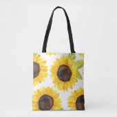 Zonnebloemen met handmatige Waterverf Tote Bag (Voorkant)