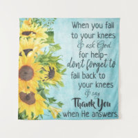 Zonnebloemen met Inspirerend gebedscitaat - Faith