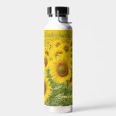 Zonnebloemen met kopervacuüm geïsoleerd waterfles (Links)