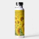 Zonnebloemen met kopervacuüm geïsoleerd waterfles (Rechts)