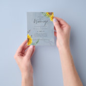 Zonnebloemen met LAAGSTE PRIJS Dusty Blue Wedding Flyer (Hand)