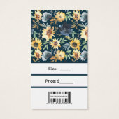 Zonnebloemen met Labels met een streepjescode Visitekaartje (Achterkant)