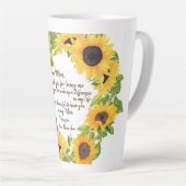 Zonnebloemen met Lieve Moeder Brief Latte Mok (Rechterhoek)