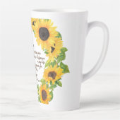 Zonnebloemen met Lieve Moeder Brief Latte Mok (Rechts)