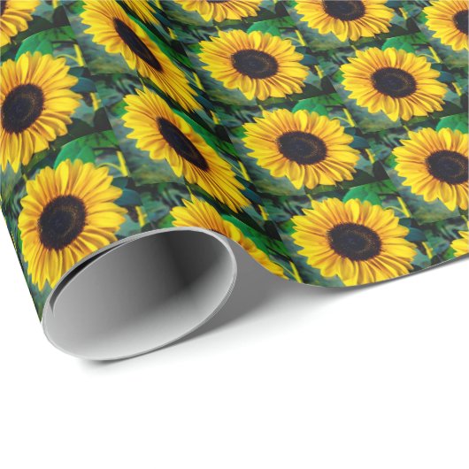 Zonnebloemen met papier voor de verwerking van bij (Rol Hoek)