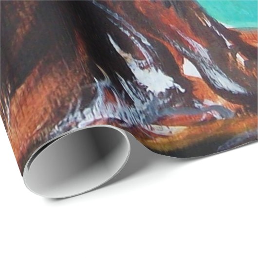 ZONNEBLOEMEN MET ZWARTE KAT IN BLAUW TURQUOISE CADEAUPAPIER (Rol Hoek)