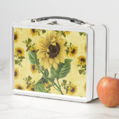  zonnebloemen Metale Lunch Box (In situ)