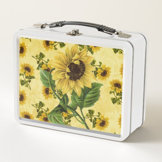  zonnebloemen Metale Lunch Box (Voorkant)